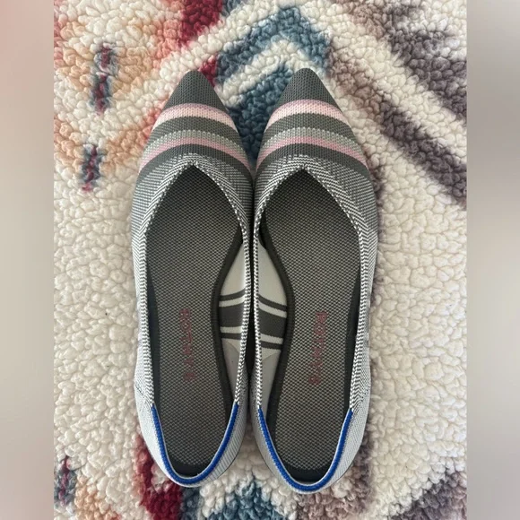 Rothy’s The Point Stripped Ballet Flats Size 8 - Picture 9 of 10
